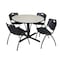 Cain Cain Round Table & Chair Set, Wood, Metal, Plastic Top, Maple TB48RNDPL47BK - alternate 1